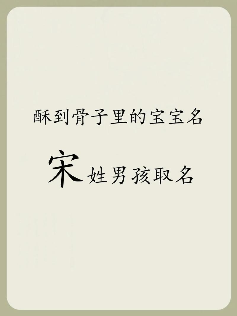 宋姓男孩名字有哪些既顺口又好听的呢？