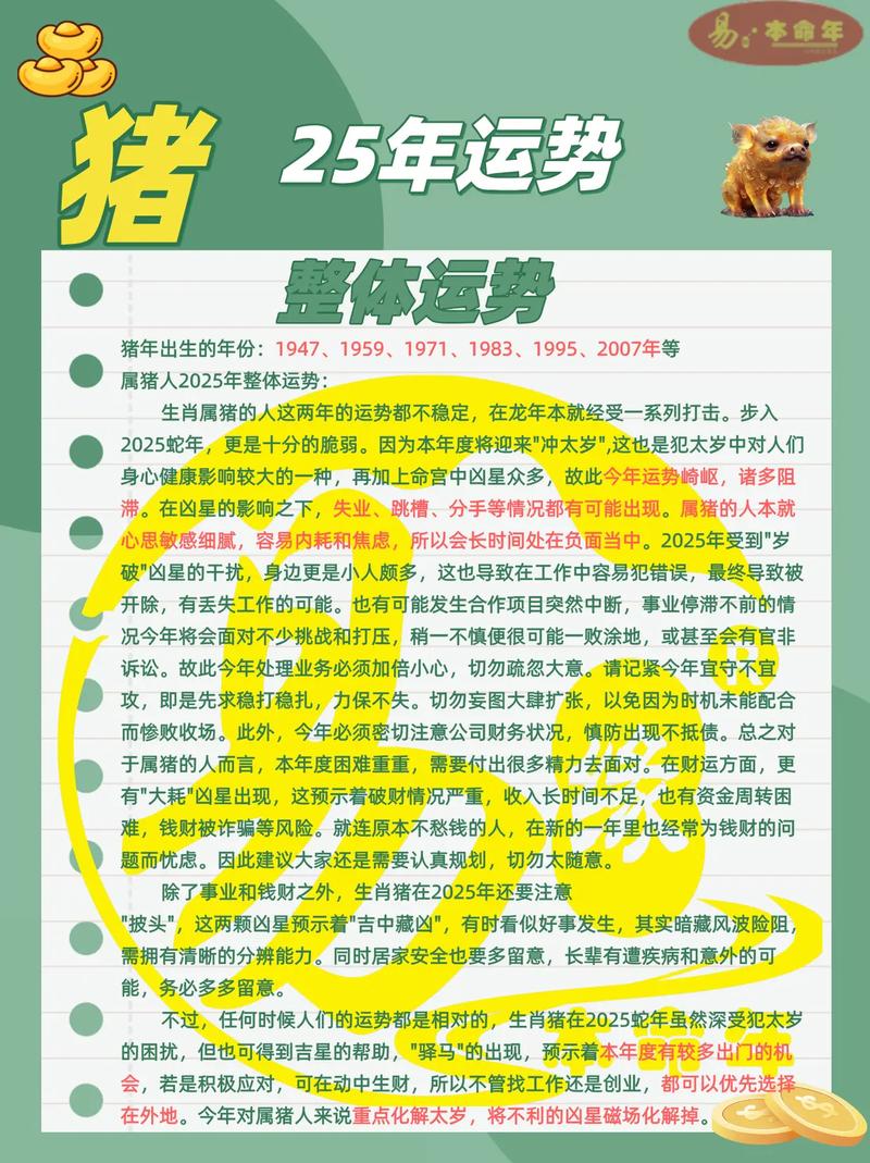 2025至2030年属猪人运势如何？完整版运势分析包括哪些方面？