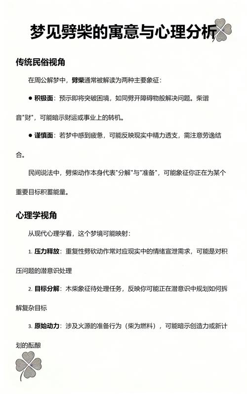 梦见劈柴烧火是什么吉凶预兆？