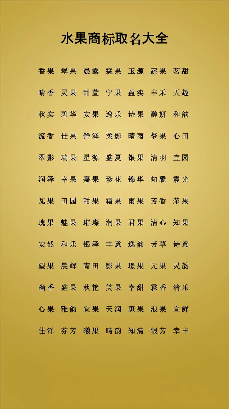 有哪些霸气十足的水果名字可以用来命名水果品牌？
