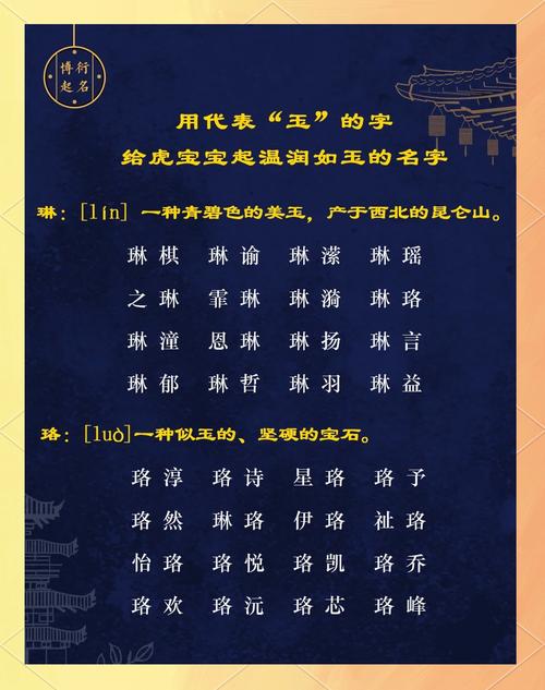 属虎的女孩起名时有哪些字最适合用作名字？