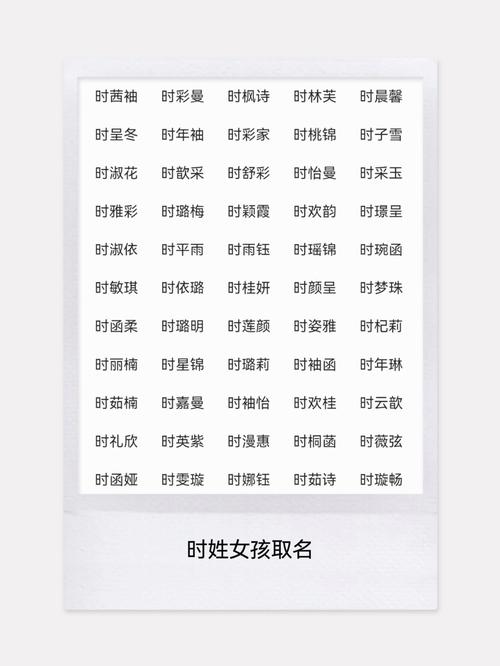 时字在女孩名字中有什么美好的寓意？