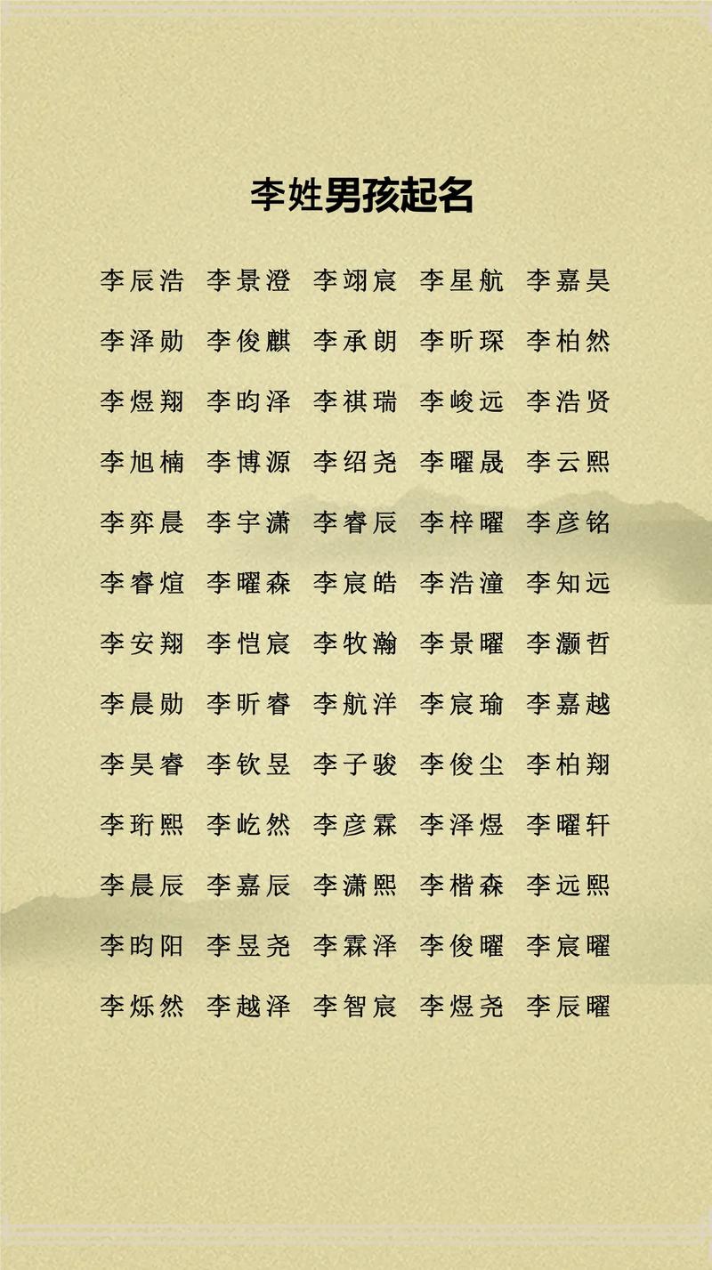 李姓四个字的名字大全有哪些？推荐一些好吗？