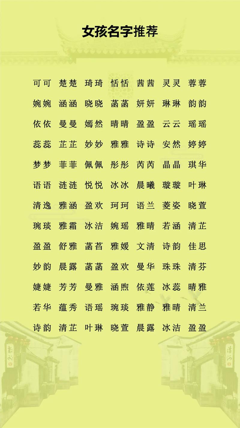 五行属金的字寓意好的女孩名字有哪些推荐？