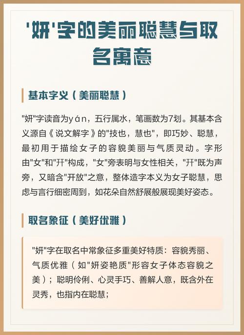 妍字在五行中究竟属于哪一类？其在名字中的含义又是什么？