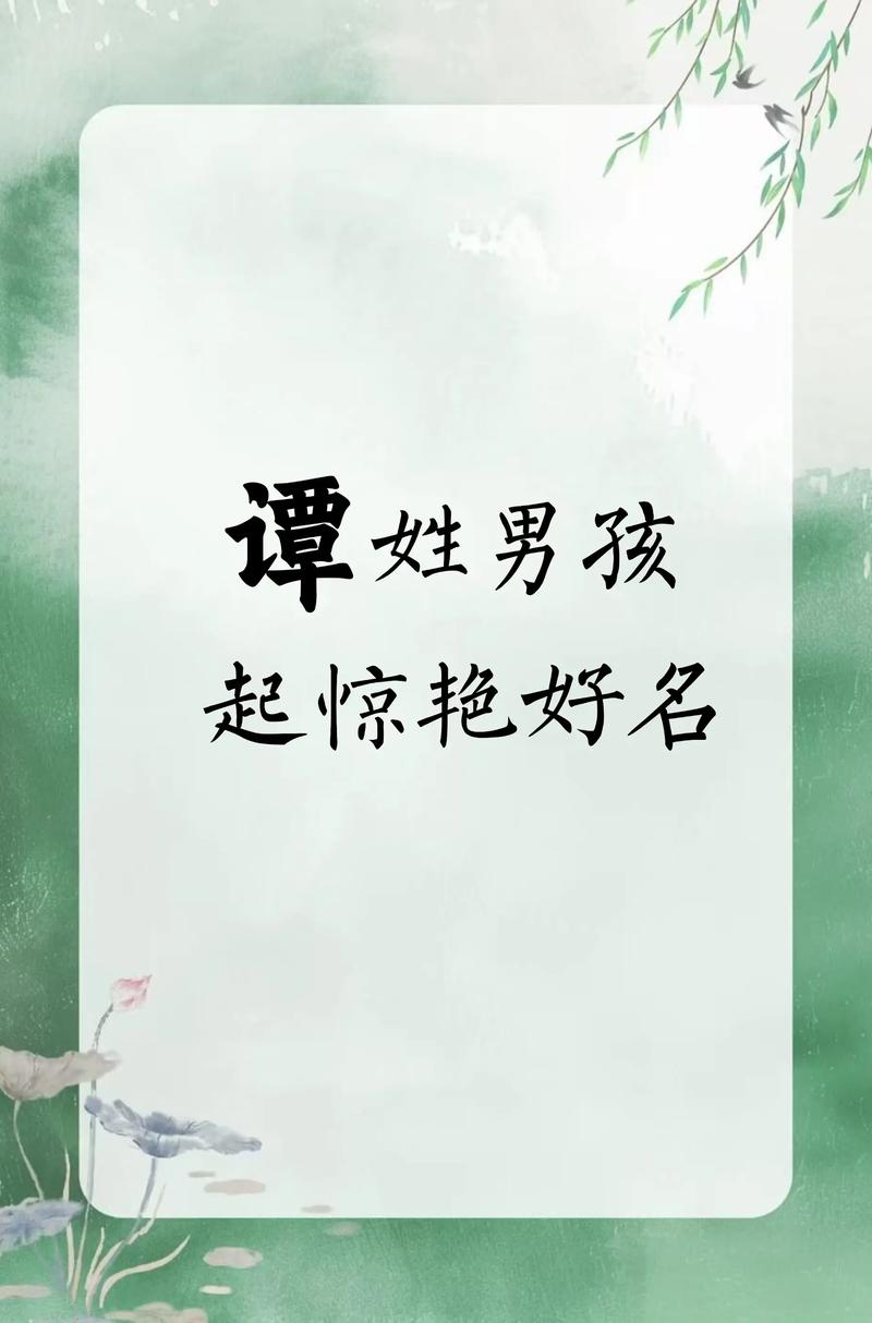 有哪些好听且稀少的谭姓男孩名字寓意好？