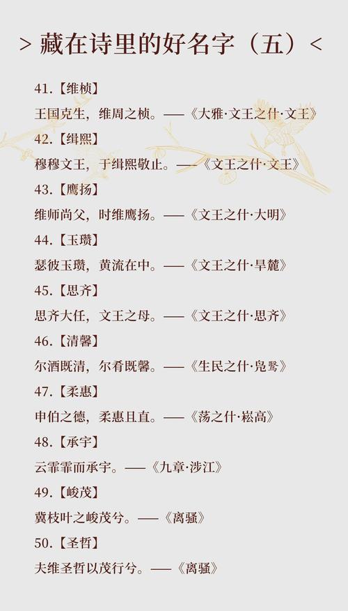 有哪些唐诗中的诗句适合用来取名呢？