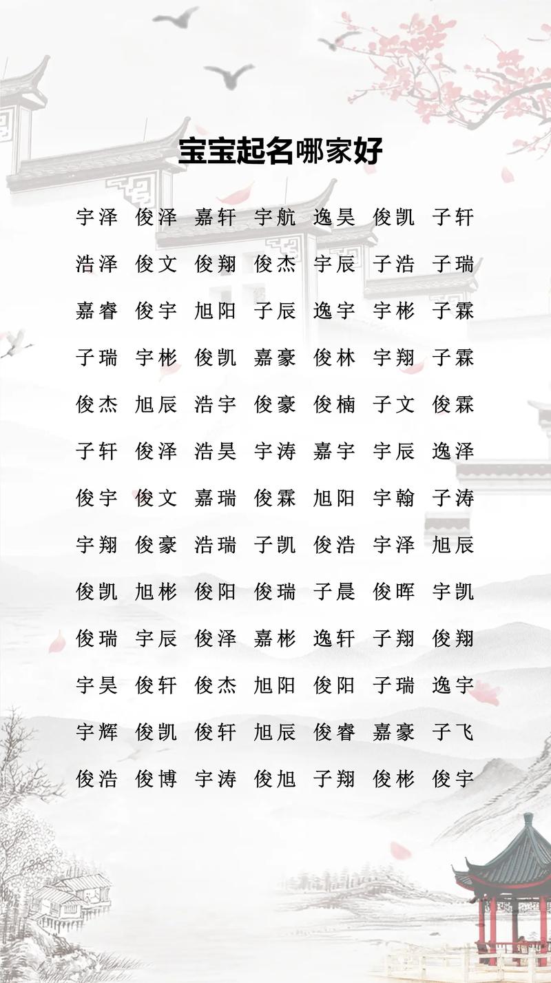 姓于的男孩起个两个字的名字有哪些？