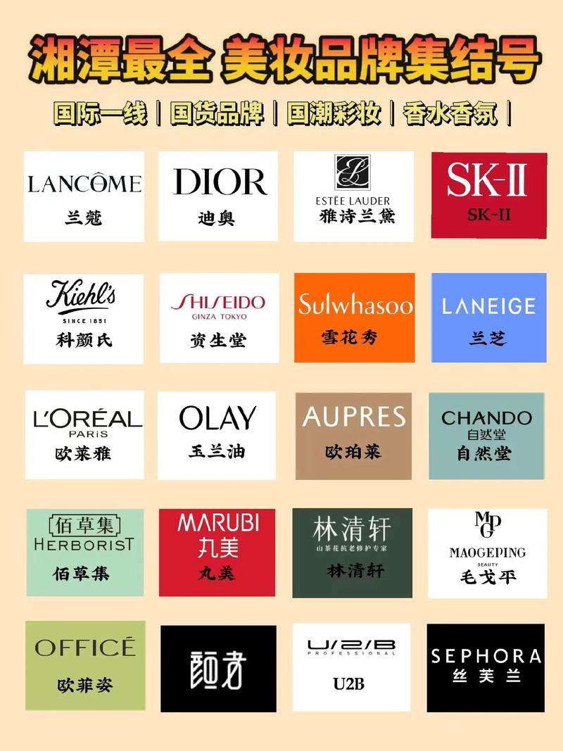 有哪些知名的化妆品品牌及其标志？