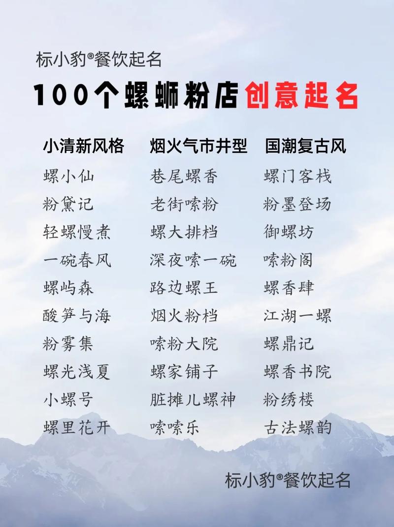 有没有什么创意粉店的名字，听起来既独特又吸引人？