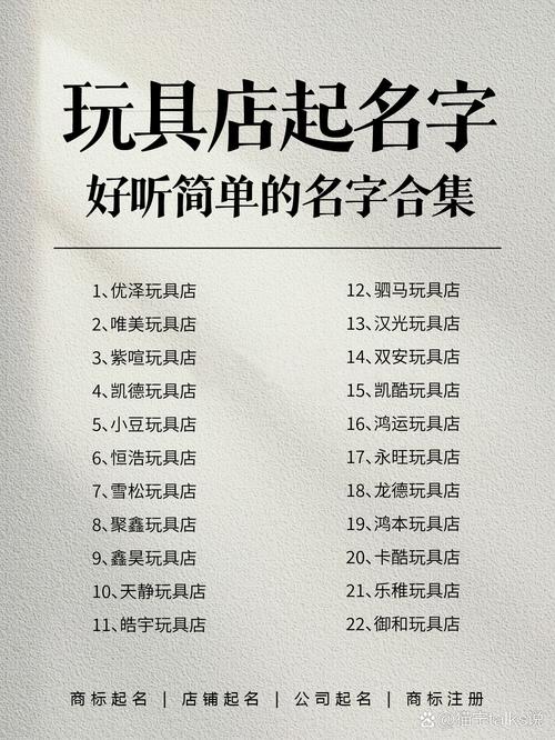 有没有寓意好的儿童玩具店名字大全推荐？
