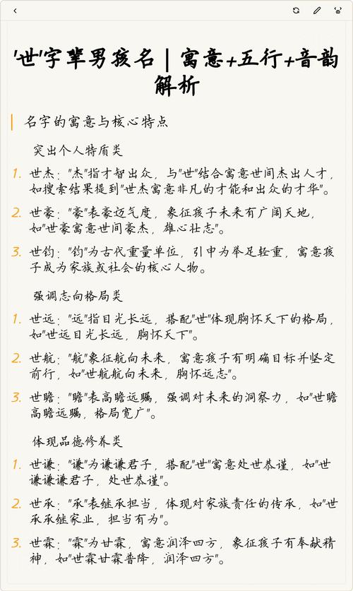 世字在五行中属什么取名时寓意有何讲究？