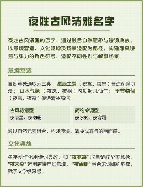 姓夜取什么名字比较好听，有没有好听又独特的男名推荐？
