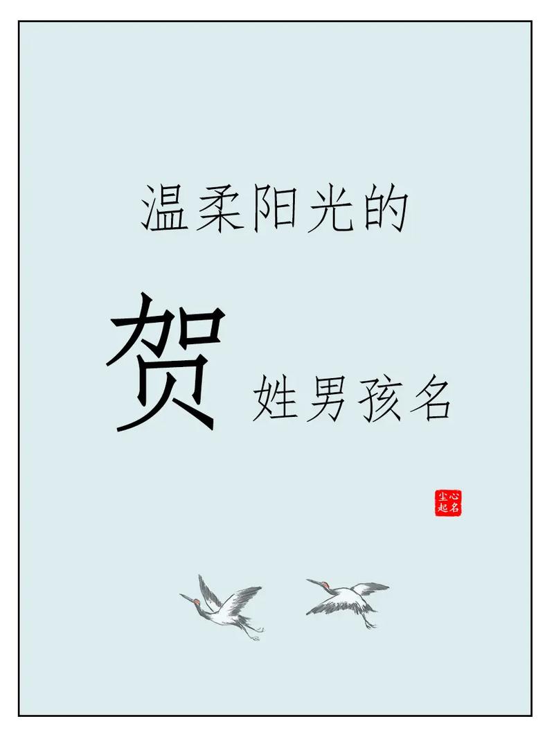 贺姓男孩名字有哪些寓意好的，可依推荐一些简单大气的吗？