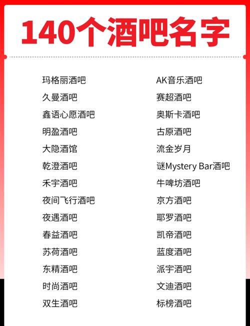 水吧名字大全中，有没有什么个性十足的名字推荐？