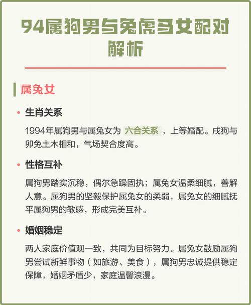 94年属狗的人最适合与哪个生肖配对？