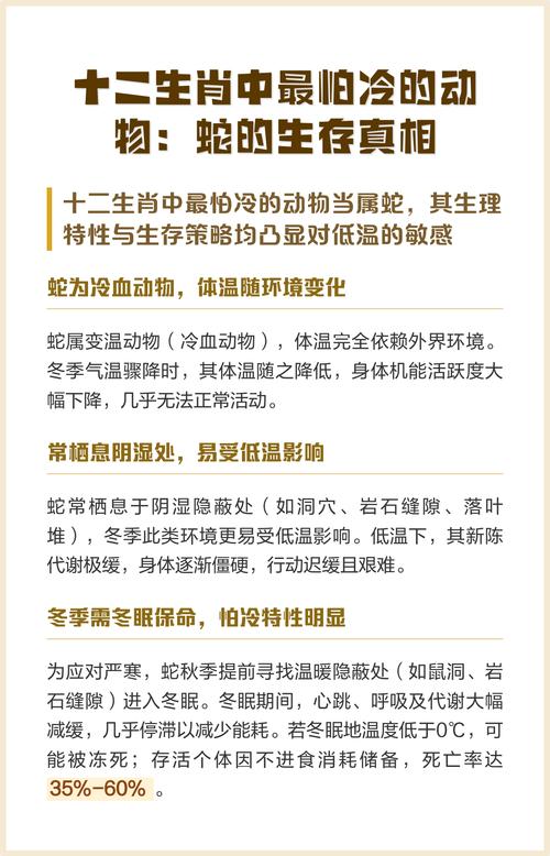 哪个生肖在冬天里特别怕冷，又以哪位生肖最为机敏灵活呢？