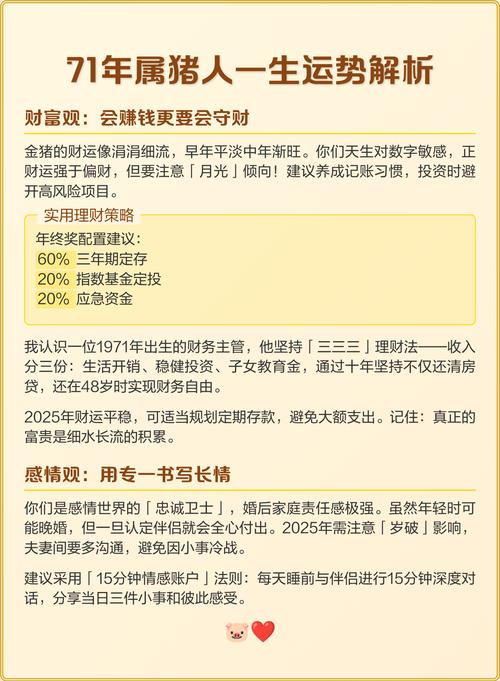 1971年出生属猪的人今年的运势究竟如何？
