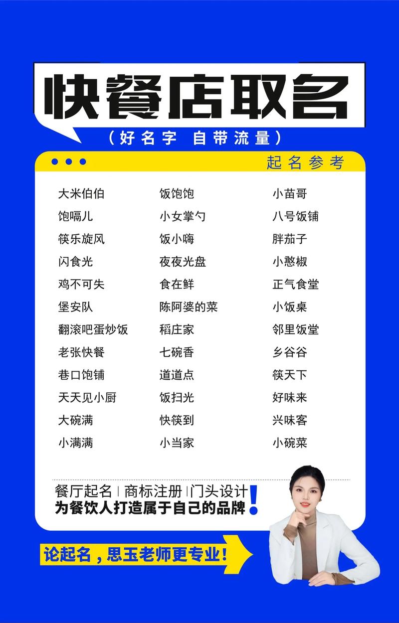 如何给快餐店起一个两个字又好听的名字？