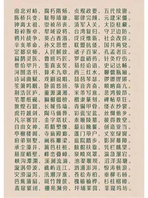 寓意美好的十个汉字分别是什么？