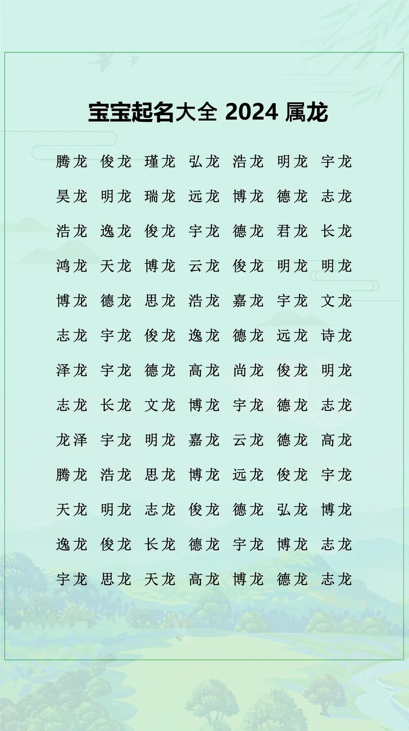 属猪的取名字带龙字好吗？有没有什么好的建议？