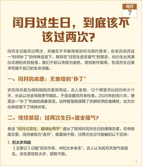 农历闰月出生的人是不是每年要庆祝两次生日闰月生日有何特殊含义？