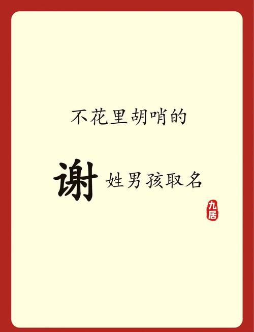 有没有姓谢的男孩名字，听起来洋气又时尚，比如什么南？