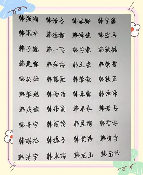 2022属虎韩国男孩名字大全中，有哪些韩姓男孩名字推荐？