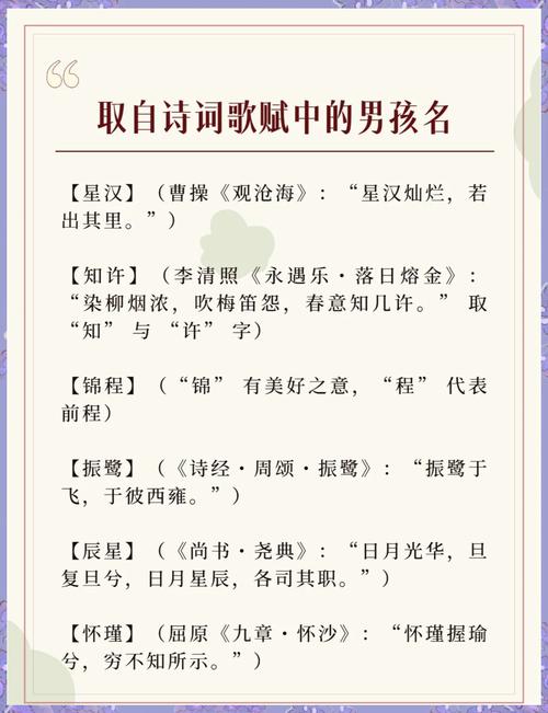 诗经中取男孩四字名字，有没有什么寓意美好的选项推荐？