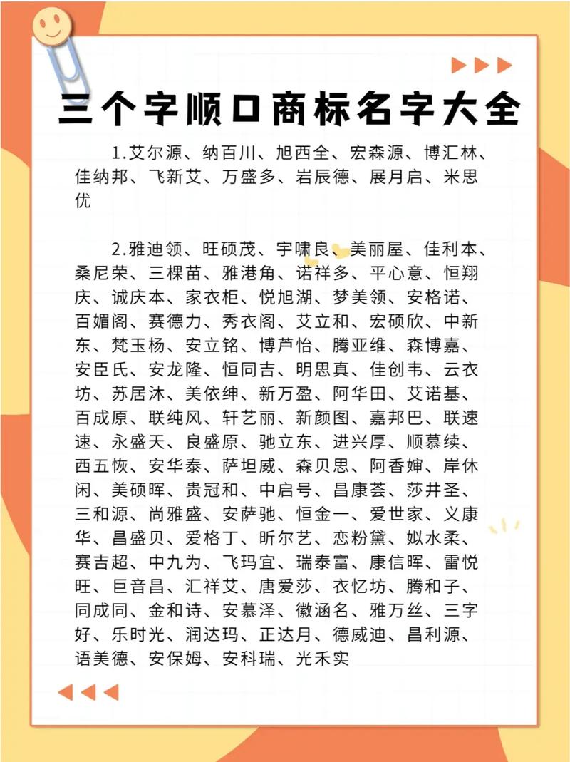 有哪些简单好记且好听顺口的商标名字推荐？
