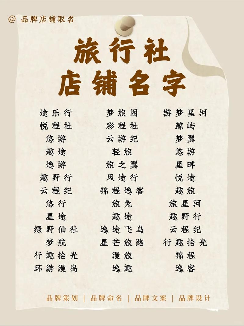 2022年流行的洋气旅行社名字叫什么？