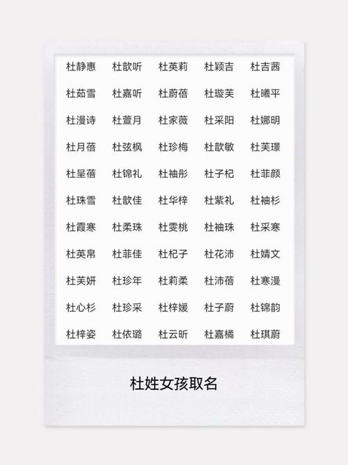 杜姓女孩起名有哪些好听的？