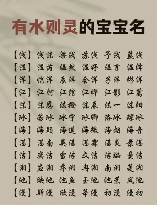 有没有三点水旁寓意好的女孩名字，可依带有女孩的温柔与纯净之美？