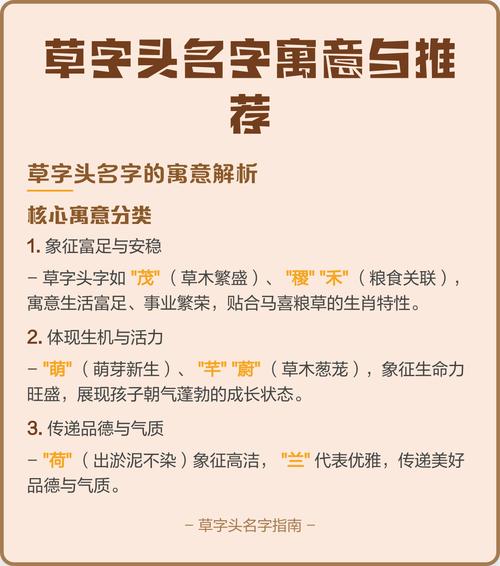 有哪些好听的草字头名字可以用来取名？