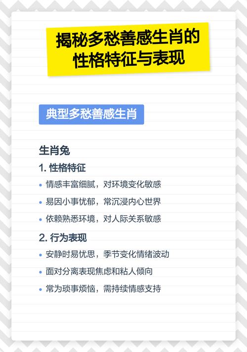 多愁善感是哪个生肖的表现特征？