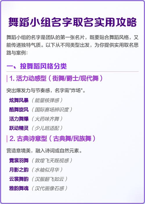 有哪些霸气寓意好的舞蹈队名字推荐？