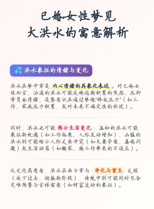梦见洪水发生预示着什么含义？