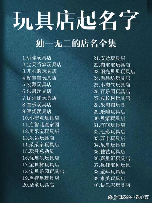 有哪些好听有创意的玩具店名字可依推荐？