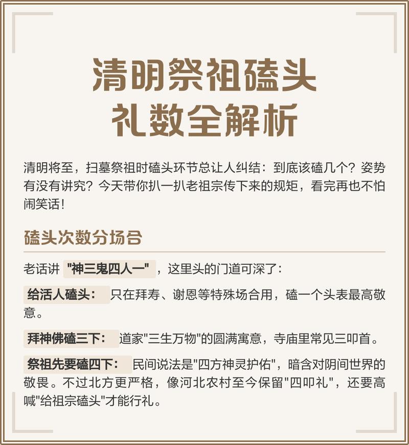 上坟时给已故亲人磕头，通常需要磕几个头呢？