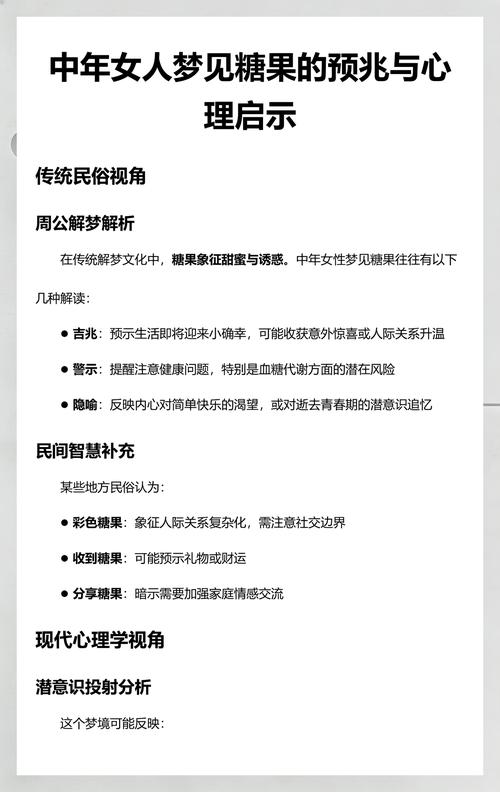 梦见自己好多糖是什么预兆？