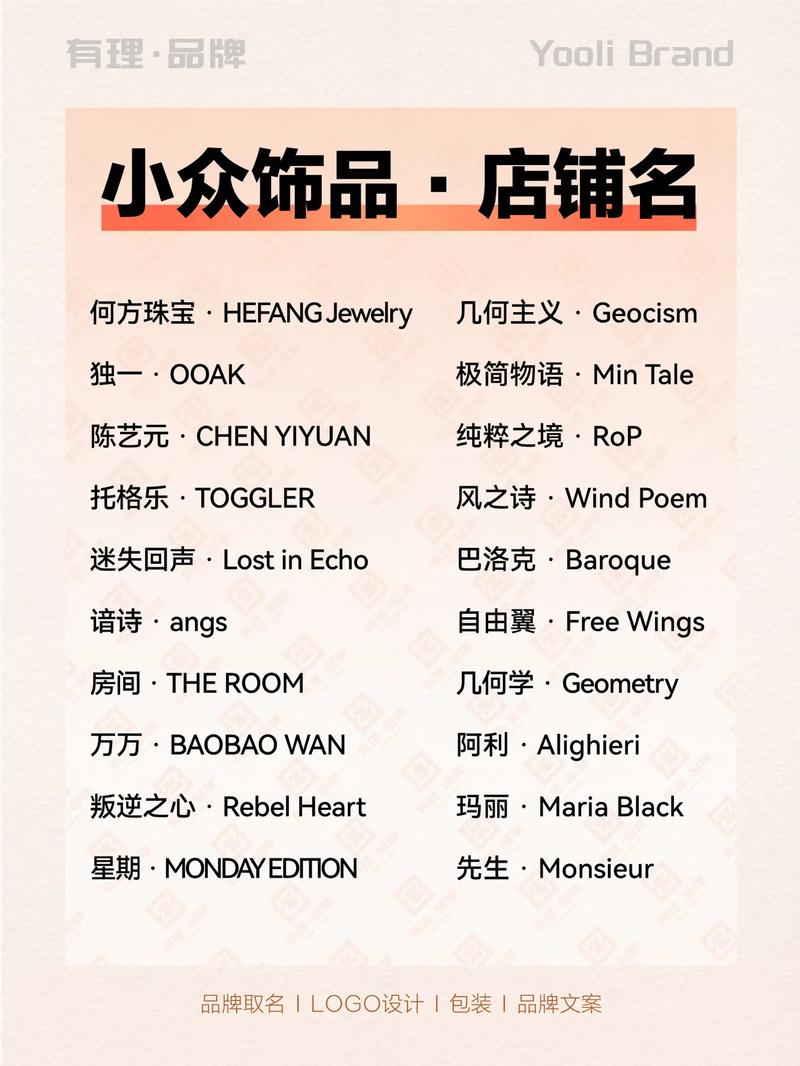 如何为珠宝店取一个吸引人的名字？