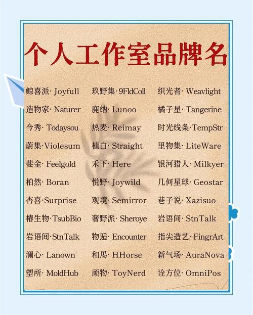 有没有好听有内涵的文艺气息工作室名字推荐？