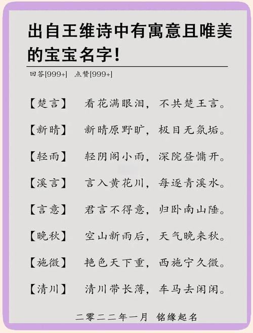 诗字取名女孩名字，有哪些美好的寓意可依表达？