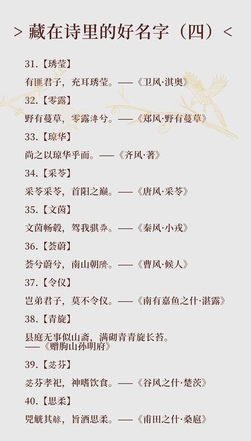 有哪些唐诗中的诗句适合用来取名呢？