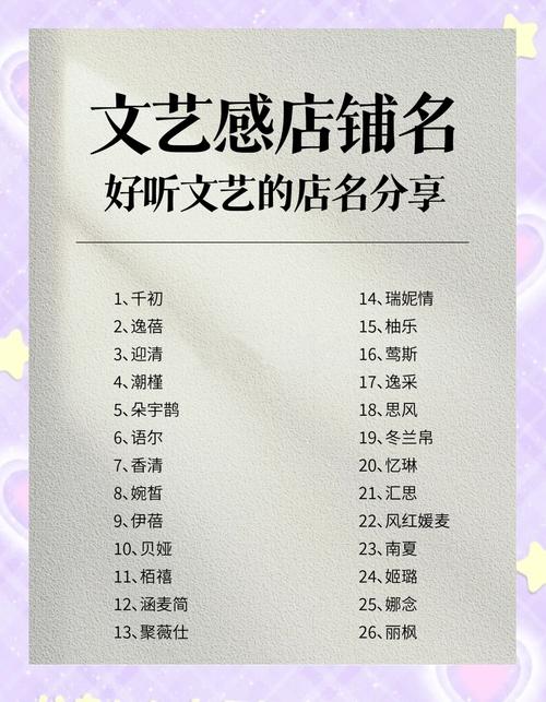 如何给店面起一个既高雅又动听的名字？