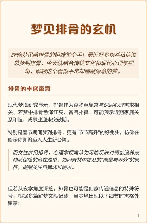 梦见购买排骨预示着什么吉凶？