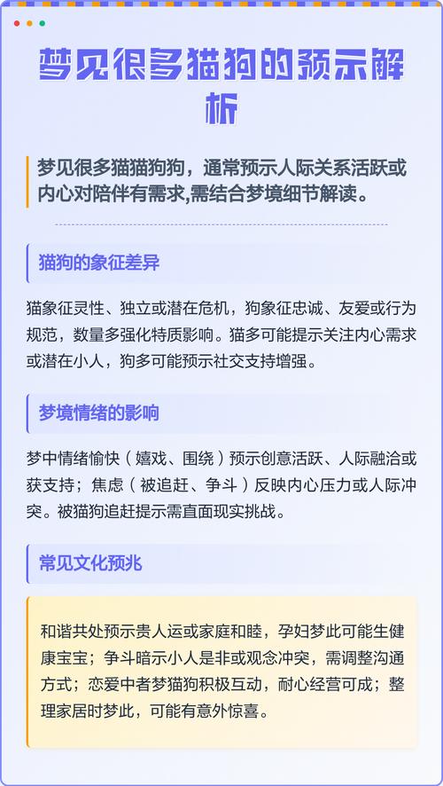 梦见狗猫同时出现，周公解梦预示着什么吉凶？