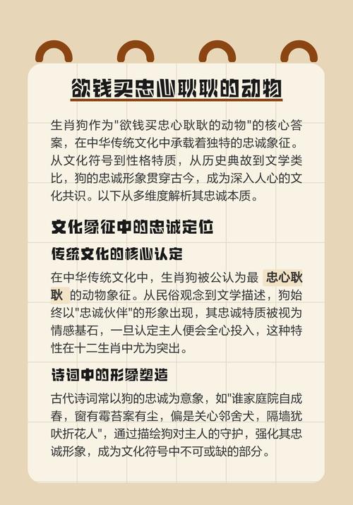 哪个生肖的动物以忠心耿耿著称？