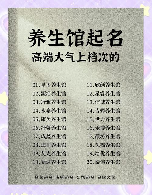 有没有简单大气又好记的美容养生馆名字推荐？