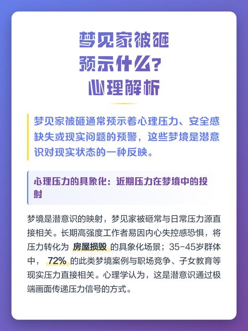 梦见家里全被砸了是什么预兆或暗示？
